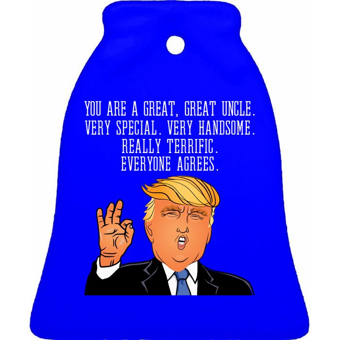 Donald Trump Your A Great Uncle Ceramic Bell Ornament