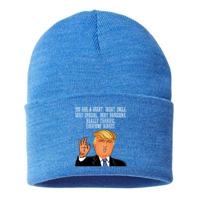 Donald Trump Your A Great Uncle Sustainable Knit Beanie