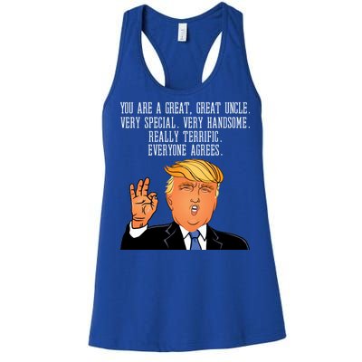 Donald Trump Your A Great Uncle Women's Racerback Tank