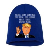 Donald Trump Your A Great Uncle Short Acrylic Beanie