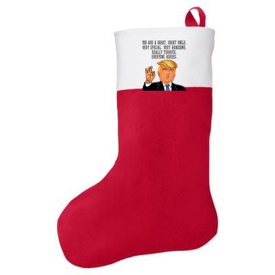 Donald Trump Your A Great Uncle Felt Holiday Christmas Stocking