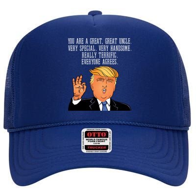 Donald Trump Your A Great Uncle High Crown Mesh Back Trucker Hat