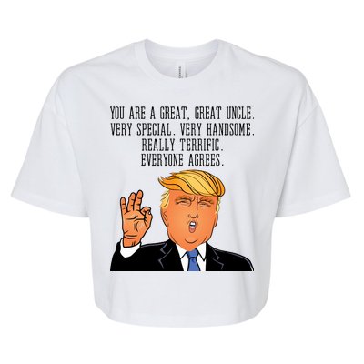 Donald Trump Your A Great Uncle Bella+Canvas Jersey Crop Tee