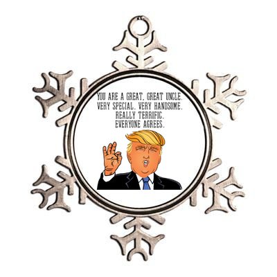 Donald Trump Your A Great Uncle Metallic Star Ornament