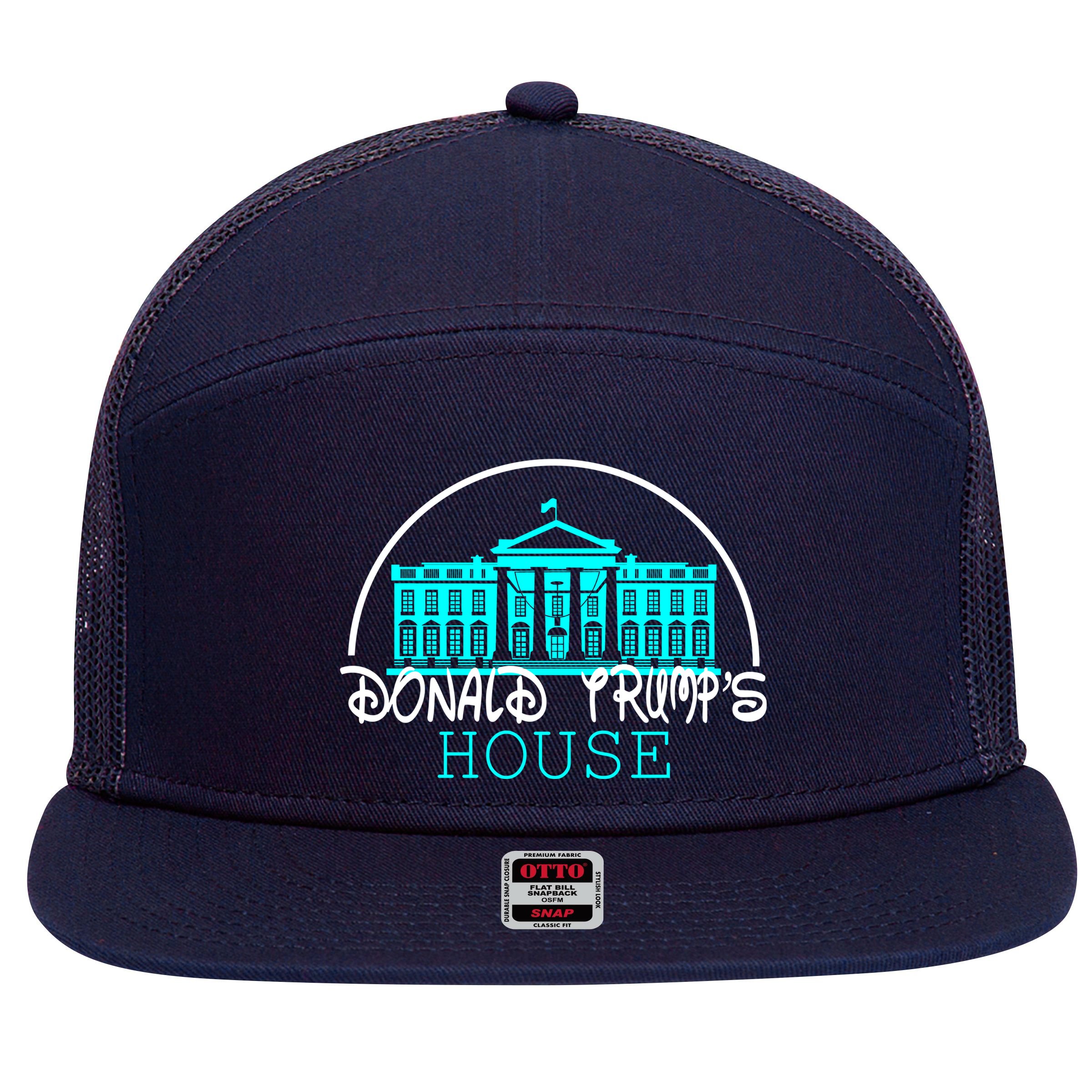 Donald Trump's White House 7 Panel Mesh Trucker Snapback Hat