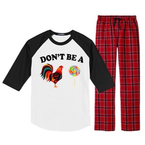 Don't Be A Chicken Lollipop Raglan Sleeve Pajama Set