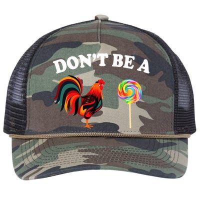 Don't Be A Chicken Lollipop Retro Rope Trucker Hat Cap