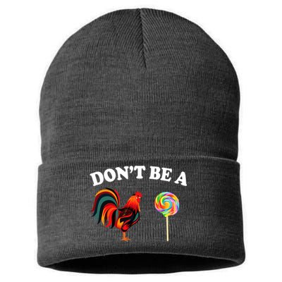 Don't Be A Chicken Lollipop Sustainable Knit Beanie