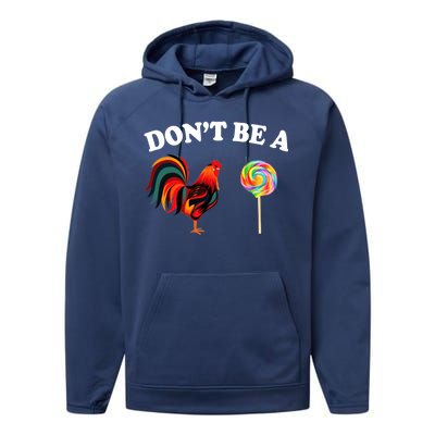 Don't Be A Chicken Lollipop Performance Fleece Hoodie