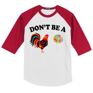 Don't Be A Chicken Lollipop Kids Colorblock Raglan Jersey