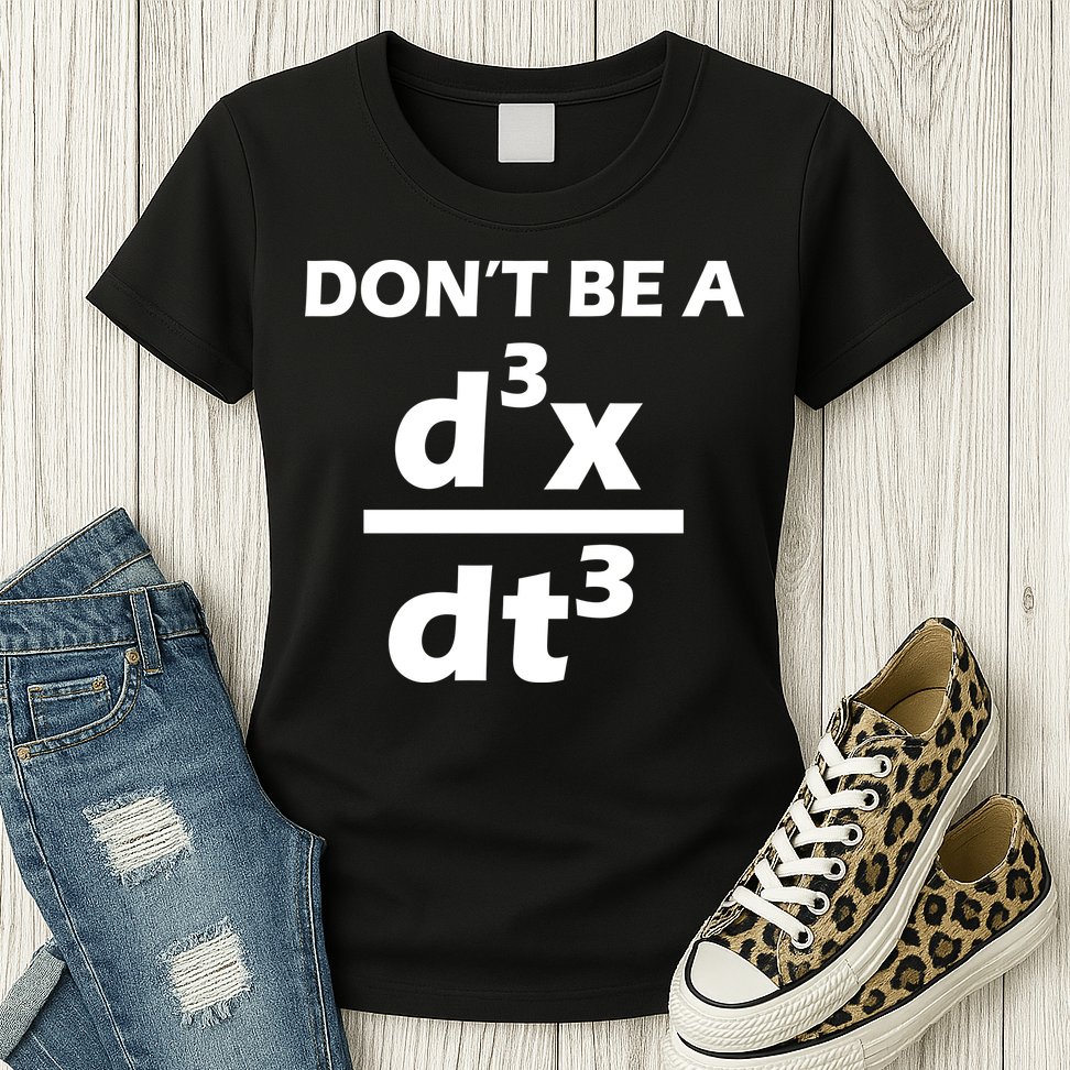 Don't Be A Jerk Mathematics Equation Womens T-Shirt