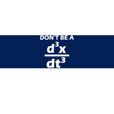 Don't Be A Jerk Mathematics Equation Bumper Sticker