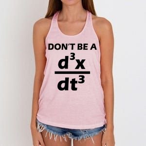 Don't Be A Jerk Mathematics Equation Women's Knotted Racerback Tank