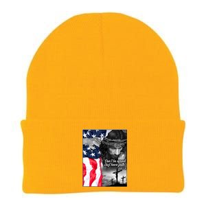 Don't Be Afraid Just Have Faith Mark 5:36 Jesus American Flag Knit Cap Winter Beanie