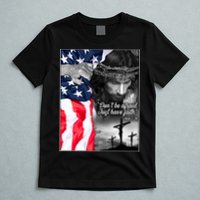 Don't Be Afraid Just Have Faith Mark 5:36 Jesus American Flag T-Shirt