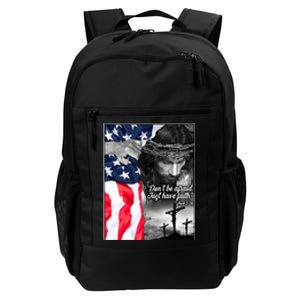 Don't Be Afraid Just Have Faith Mark 5:36 Jesus American Flag Daily Commute Backpack