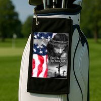 Don't Be Afraid Just Have Faith Mark 5:36 Jesus American Flag Golf Towel