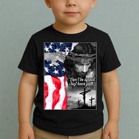 Don't Be Afraid Just Have Faith Mark 5:36 Jesus American Flag Toddler T-Shirt