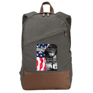 Don't Be Afraid Just Have Faith Mark 5:36 Jesus American Flag Cotton Canvas Backpack