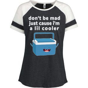 Don't Be Mad Just Cause I'm A Lil Cooler Funny Enza Ladies Jersey Colorblock Tee