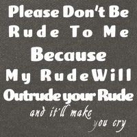 Don't Be Rude To Me Funny Offensive Cotton Canvas Backpack