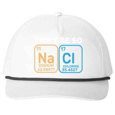 Don't Be So Salty Funny Chemistry Snapback Five-Panel Rope Hat