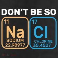 Don't Be So Salty Funny Chemistry 11oz C Handle Ceramic Mug