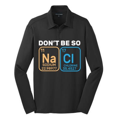 Don't Be So Salty Funny Chemistry Silk Touch Performance Long Sleeve Polo