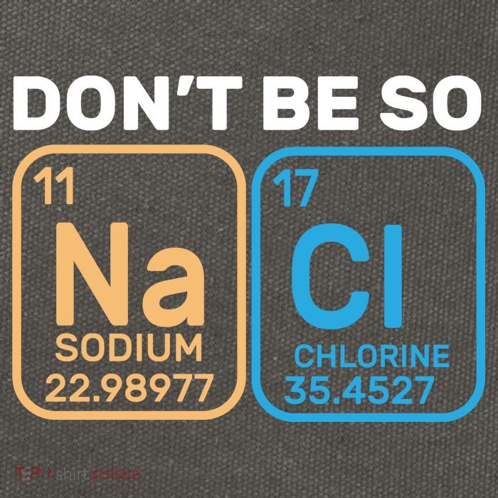 Don't Be So Salty Funny Chemistry Cotton Canvas Backpack