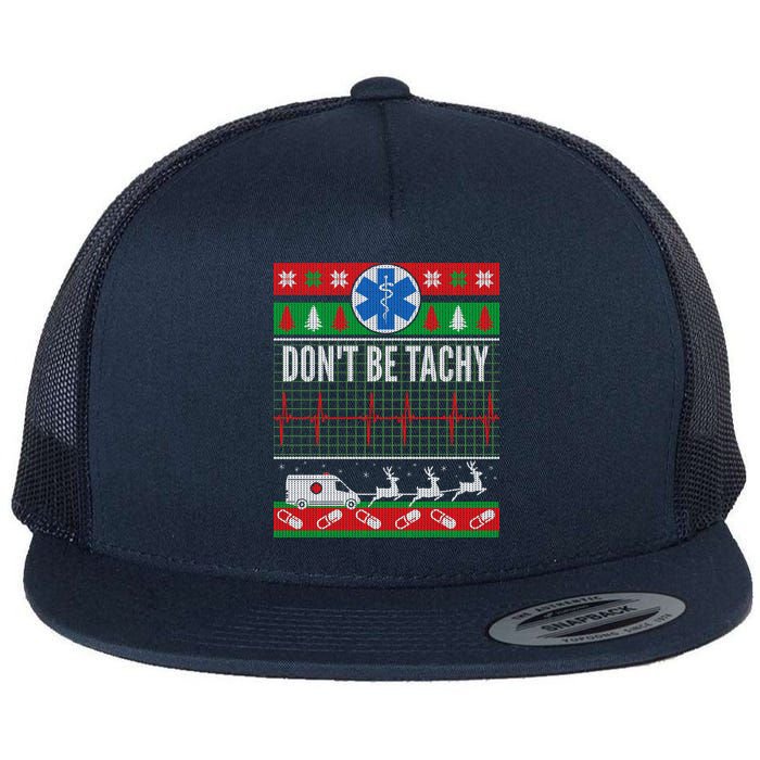 Don't Be Tachy EMT Ugly Christmas Flat Bill Trucker Hat