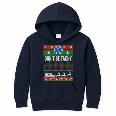 Don't Be Tachy EMT Ugly Christmas Kids Hoodie