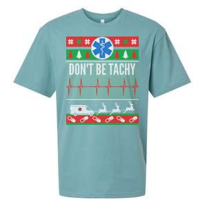 Don't Be Tachy EMT Ugly Christmas Sueded Cloud Jersey T-Shirt