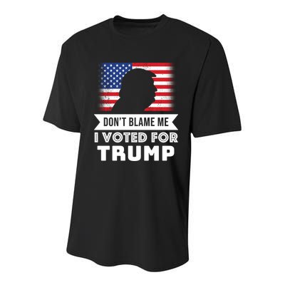 Don't Blame Me I Voted For Trump Youth Performance Sprint T-Shirt