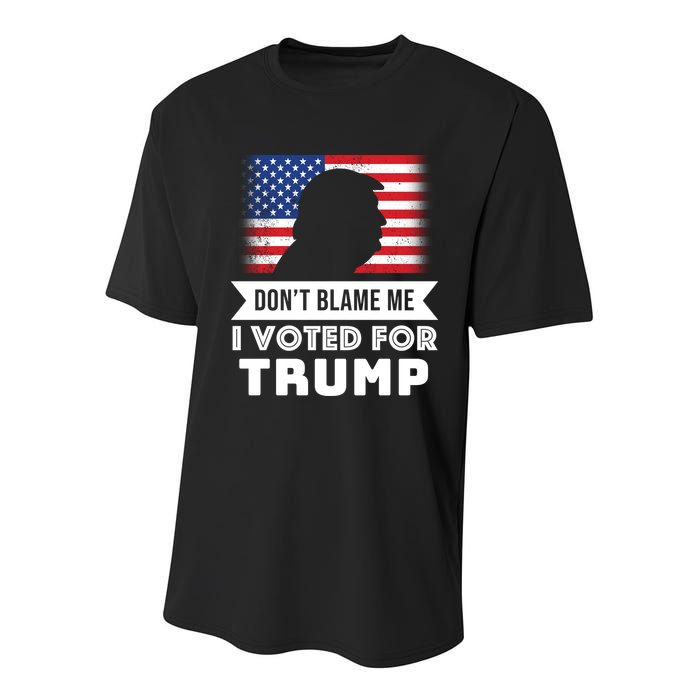 Don't Blame Me I Voted For Trump Youth Performance Sprint T-Shirt