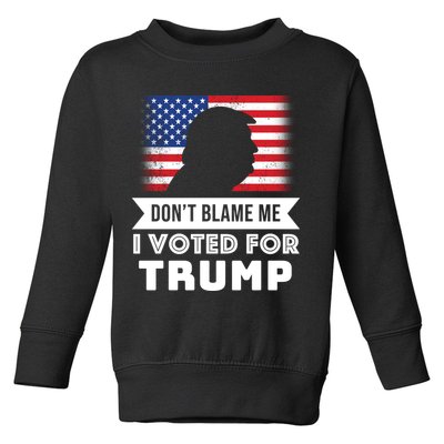 Don't Blame Me I Voted For Trump Toddler Sweatshirt
