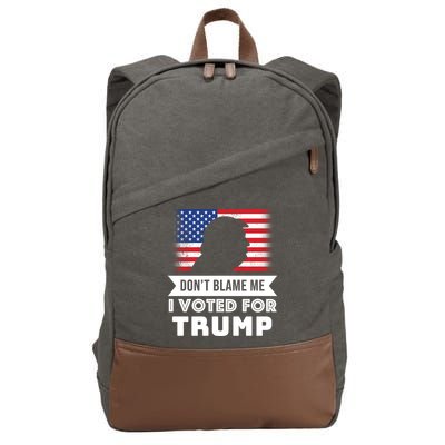 Don't Blame Me I Voted For Trump Cotton Canvas Backpack