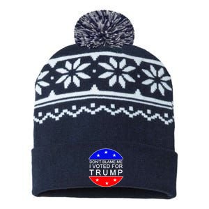 Don't Blame Me I Voted For Trump Pro Republican USA-Made Snowflake Beanie