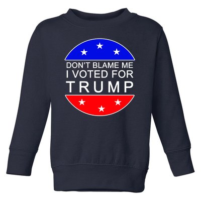 Don't Blame Me I Voted For Trump Pro Republican Toddler Sweatshirt