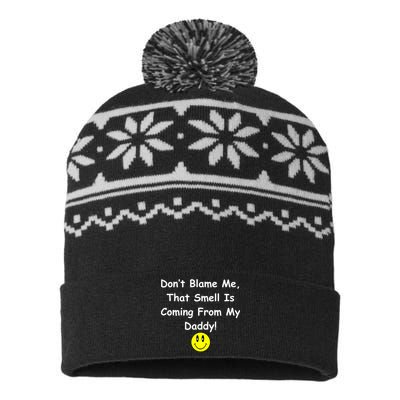 Don't Blame Me Smelly Daddy USA-Made Snowflake Beanie