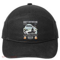 Don't Bother Me While I'm Fishing Beer 7-Panel Snapback Hat