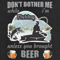 Don't Bother Me While I'm Fishing Beer Golf Towel