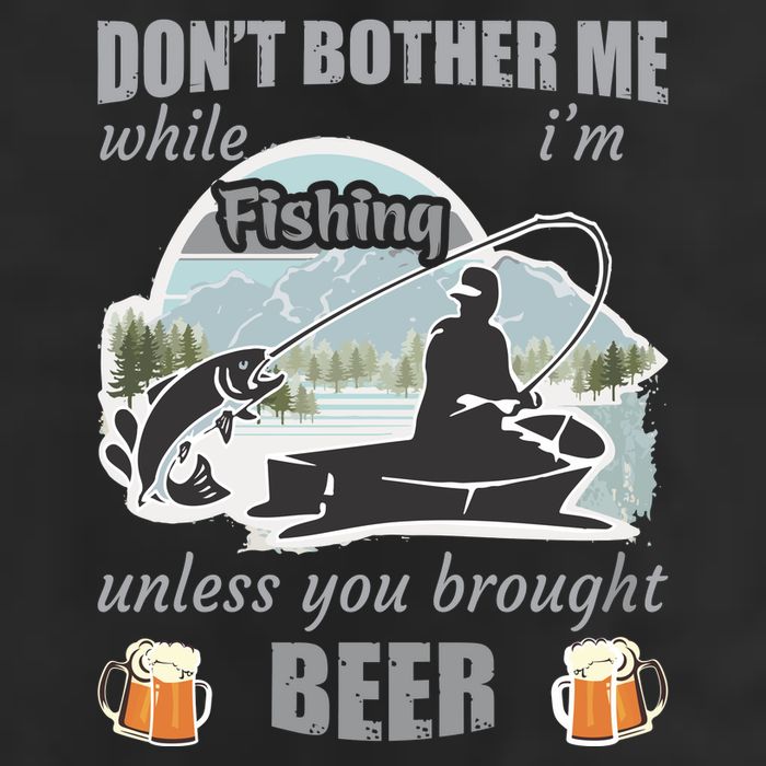 Don't Bother Me While I'm Fishing Beer Golf Towel