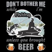 Don't Bother Me While I'm Fishing Beer Women's V-Neck T-Shirt