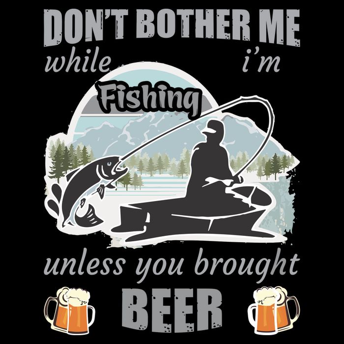 Don't Bother Me While I'm Fishing Beer Women's V-Neck T-Shirt