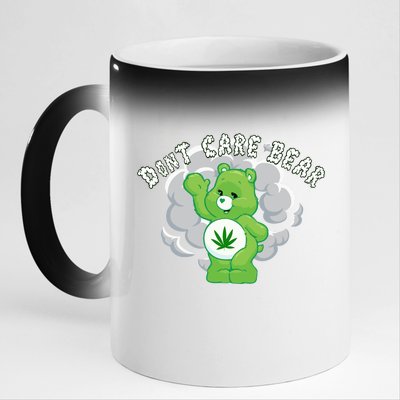 Don't Care Smoking Bear 11oz Black Color Changing Mug