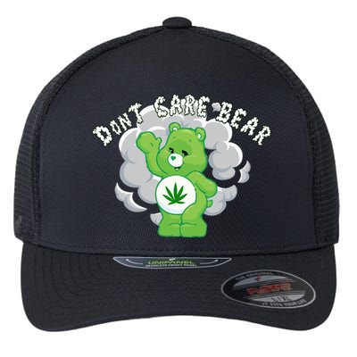 Don't Care Smoking Bear Flexfit Unipanel Trucker Cap