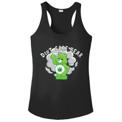 Don't Care Smoking Bear Ladies PosiCharge Competitor Racerback Tank