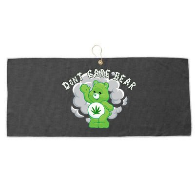 Don't Care Smoking Bear Large Microfiber Waffle Golf Towel