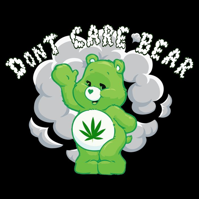 Don't Care Smoking Bear Youth Performance Sprint T-Shirt