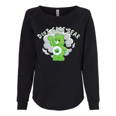 Don't Care Smoking Bear Womens California Wash Sweatshirt